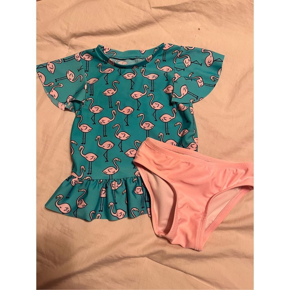 2 piece flamingo swim suit. Cat & Jack. 3T